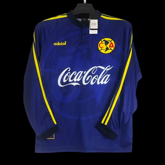 Retro 97/98 Club America Away Blue Long Sleeve Shirt