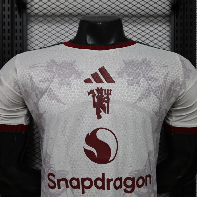 Player Version 26/27 Manchester United Away Grey White Rose   Special Edition Shirt