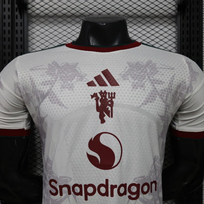 Player Version 26/27 Manchester United Away Grey White Rose   Special Edition Shirt