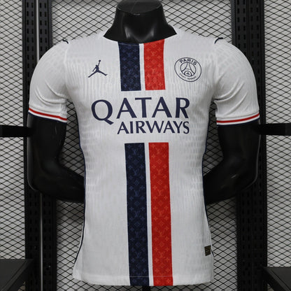 Player Version 26/27 Paris Saint-Germain Away  White & Navy/Red Stripe Special Edition Shirt