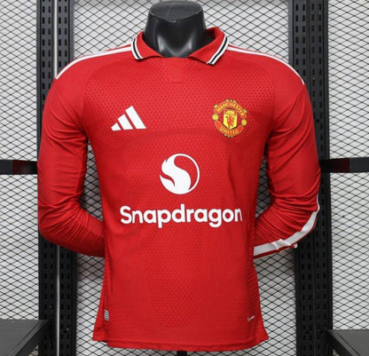 Player Version 26/27 Manchester United Red Polo Collar  Long Sleeve Shirt