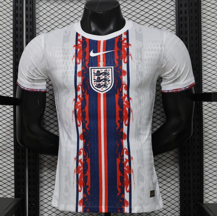 Player Version 2026 England White Blue Red Lion Totem Special Edition Shirt