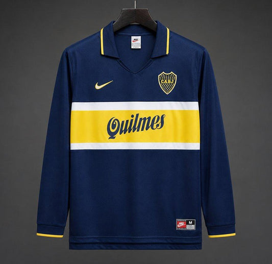 Retro 96/97 Boca Juniors Home Long Sleeve Shirt