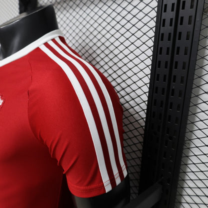 Player Version 26/27 Manchester United Red with White Three-Stripe Shoulders Shirt