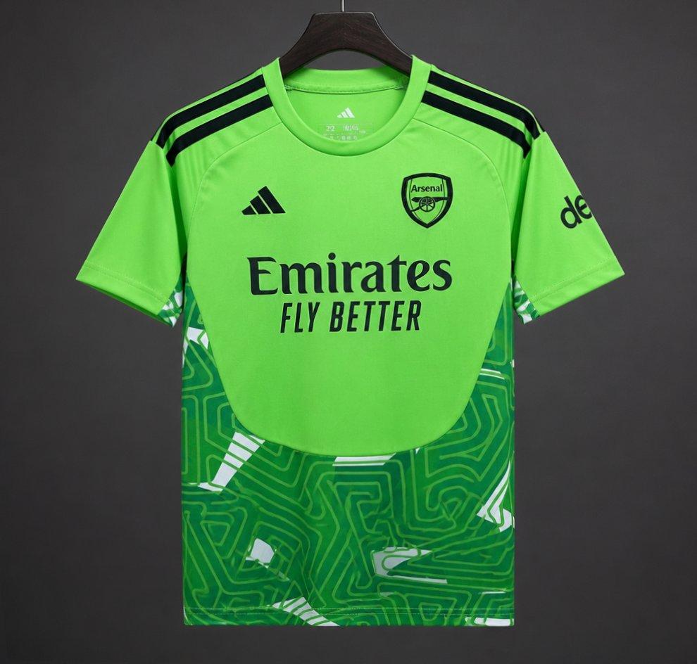 26/27 Arsenal Goalkeeper Neon Green/Dark Green Shirt
