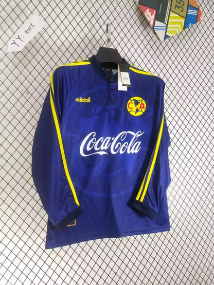 Retro 97/98 Club America Away Blue Long Sleeve Shirt