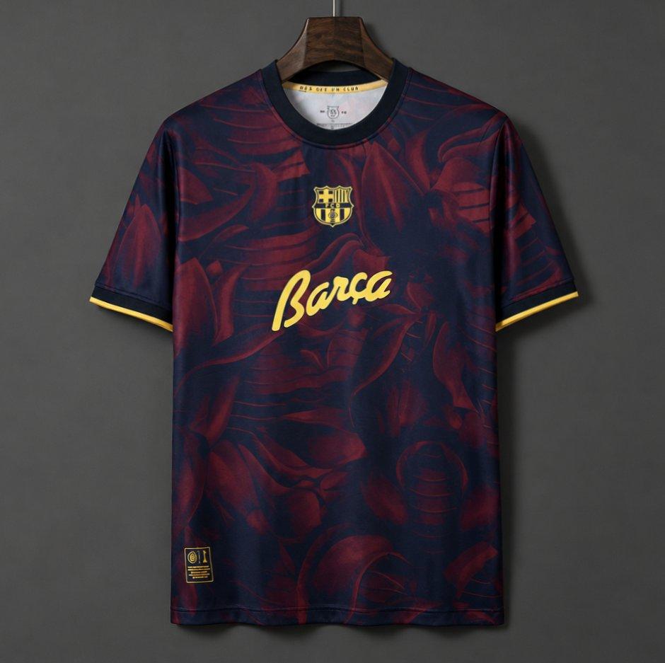 26/27 Barcelona Special Abstract Red & Blue "Barça" Script Shirt