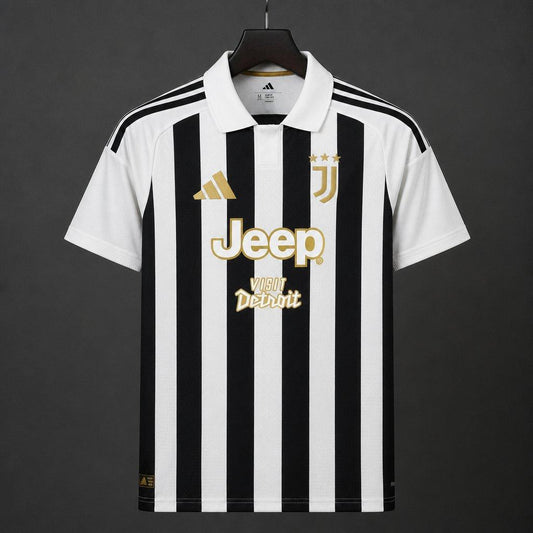 26/27 Juventus Home Shirt With Jeep Visit Detroit Sponsor