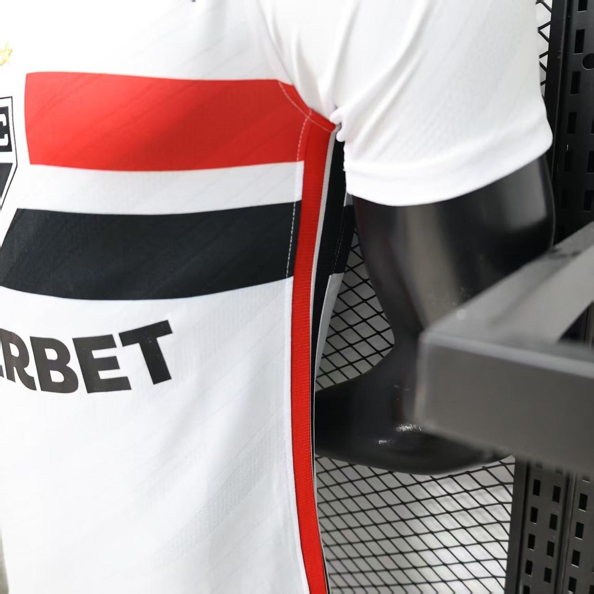 Player Version 26/27  São Paulo FC White with Red and Black Horizontal Stripes Shirt