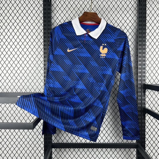 2026 Mens France World Cup Home Long Sleeve Shirt