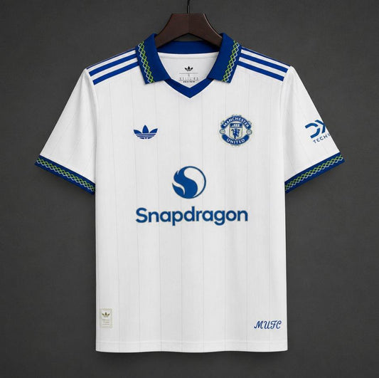 26/27 Manchester United White Pinstripe Away Shirt