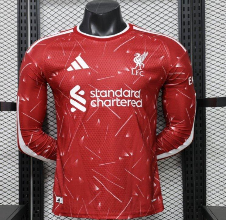 Player Version 26/27 Liverpool Red Lightning Fragment Long Sleeve Home Shirt