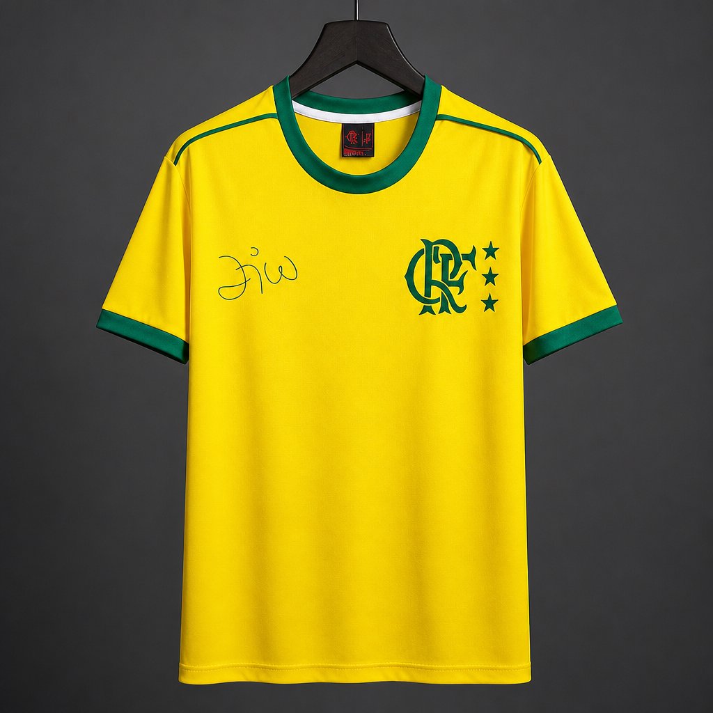 26/27  Flamengo Zico Signature World Cup Version Yellow Shirt