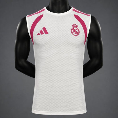26/27 Real Madrid White with Pink Vest Shirt