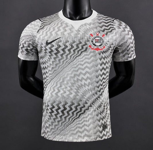 Player Version 26/27 Corinthians Goalkeeper Shirt With Distinctive Black/White Zigzag Pattern