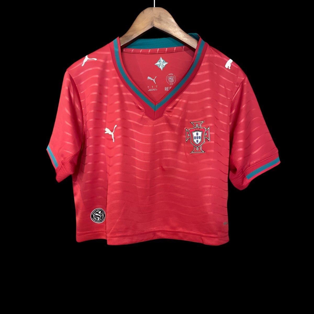 2026 Portugal Home Women Cropped Shirt