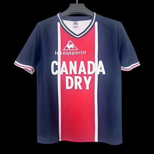 Retro 74/75 PSG Home Cotton Shirt With Velvet Sponsor