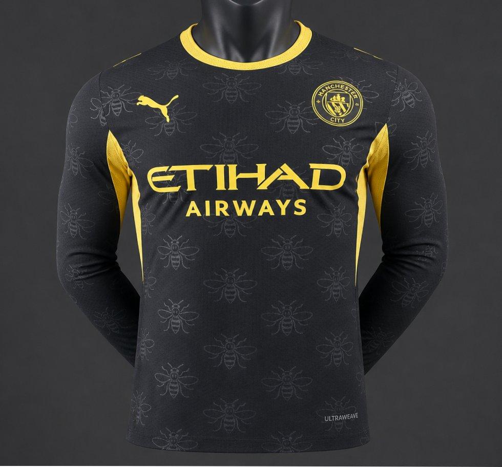 Player Version 26/27 Manchester City Away Black Long Sleeve Shirt