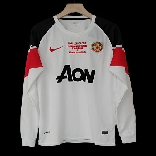 Retro 10/11 Manchester United Away Long Sleeve Champion League Shirt