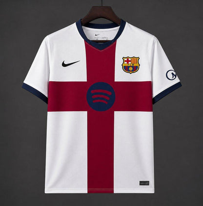 26/27 Barcelona Fourth White&Red Shirt