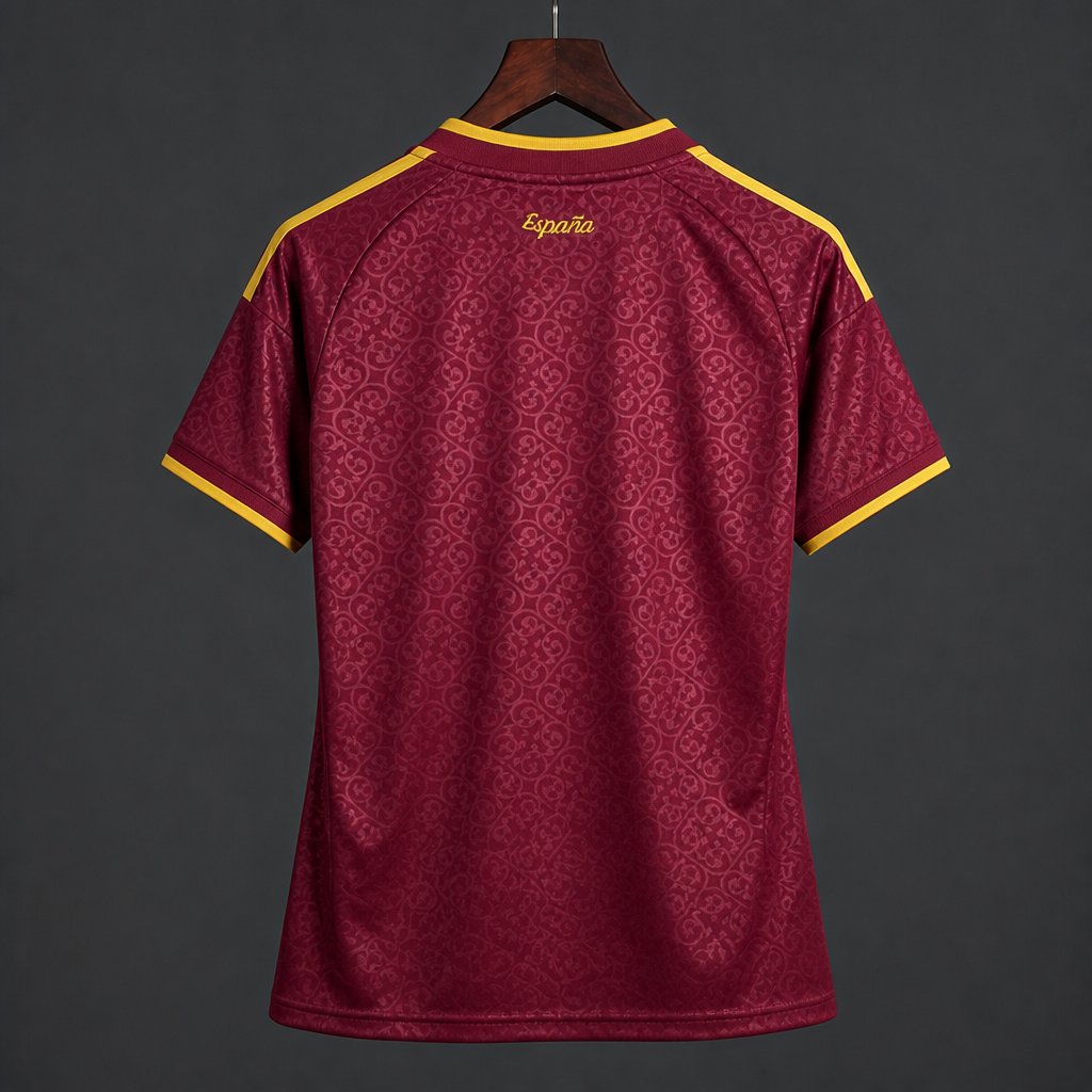 2 Star 2026 Womens Spain Away Red Special Edition Shirt With Champion Patch