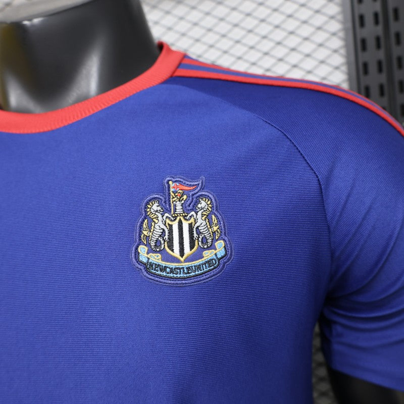 Player Version 26/27 Newcastle United Blue 1990 Vintage Remake  Short Sleeve Away Shirt