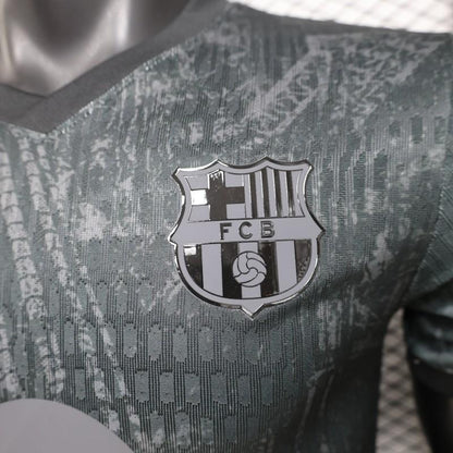Player Version 26/27 FC Barcelona Dark Olive Green with Grunge Graffiti Third Shirt