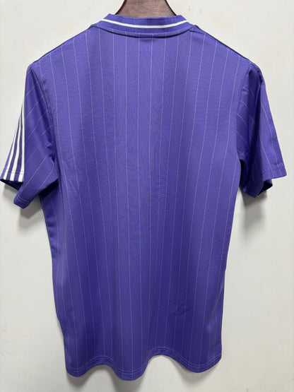 2026 Real Madrid Adidas Terrace Icons Purple Pinstripe Shirt