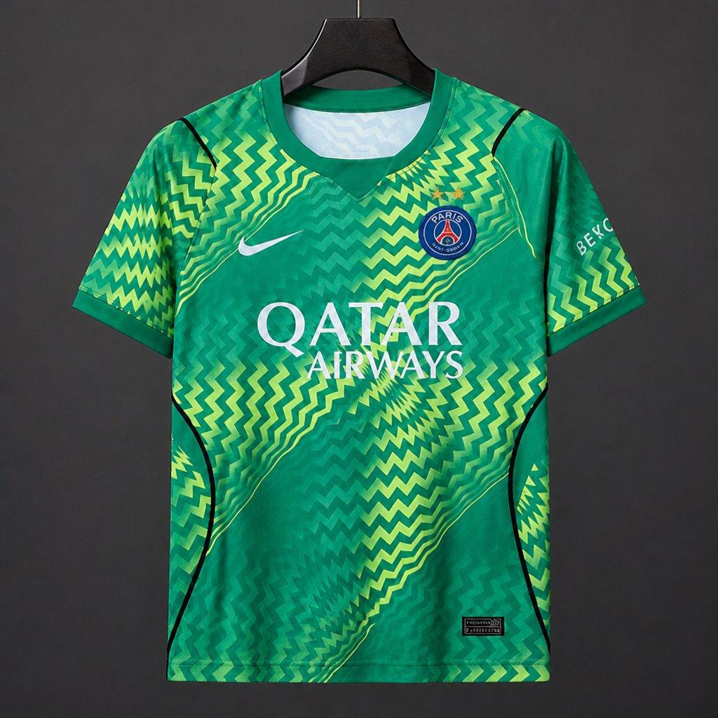 2 Stars 26/27 PSG/Paris Saint Germain Green Goalkeeper Shirt
