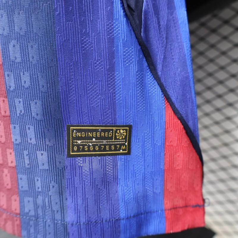 Player Version 26/27 FC Barcelona Deep Blue & Red Stripe  Home Shirt