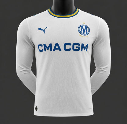 Player Version 26/27 Olympique Marseille Home White Long Sleeve Shirt