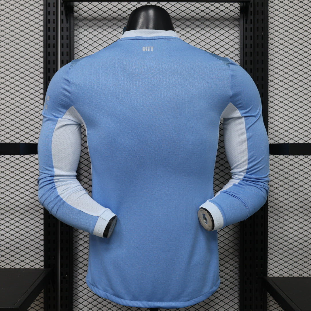 Player Version 26/27 Manchester City Sky Blue with White  Long Sleeve Shirt