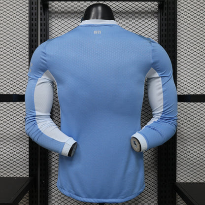Player Version 26/27 Manchester City Sky Blue with White  Long Sleeve Shirt