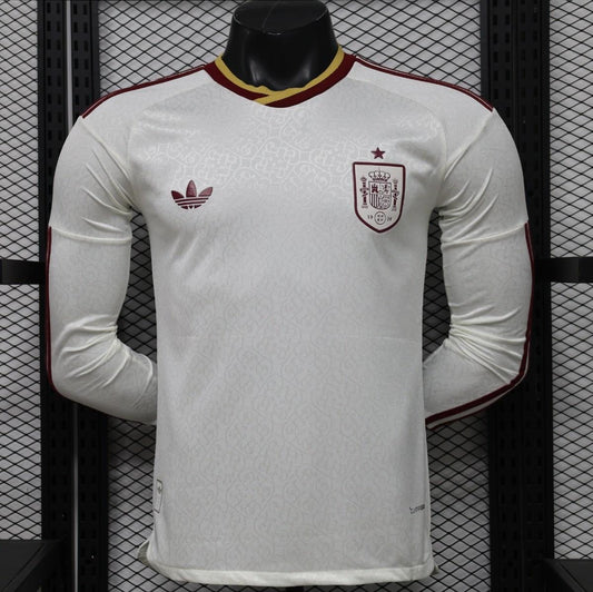 Player Version 26/27 Spain Away  White Long Sleeve Shirt