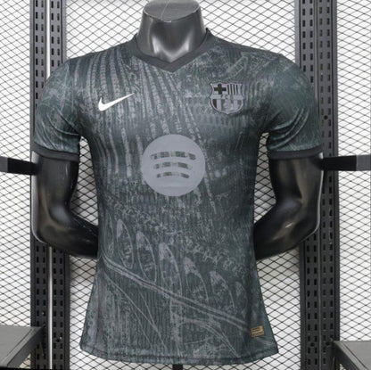 Player Version 26/27 FC Barcelona Dark Olive Green with Grunge Graffiti Third Shirt