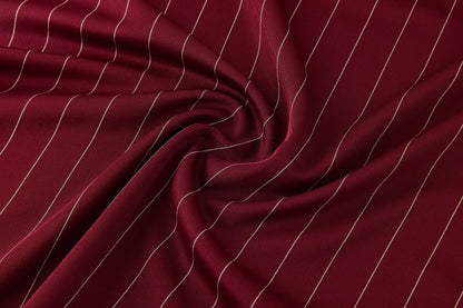 26/27  Arsenal  Maroon Pinstripe Short Sleeve+Soccer Shorts