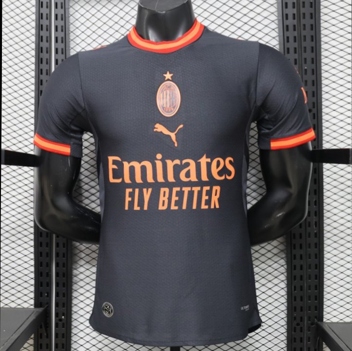 Player Version 26/27 AC Milan Away Navy Blue with Copper Orange Accents Shirt