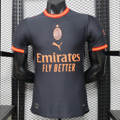 Player Version 26/27 AC Milan Away Navy Blue with Copper Orange Accents Shirt