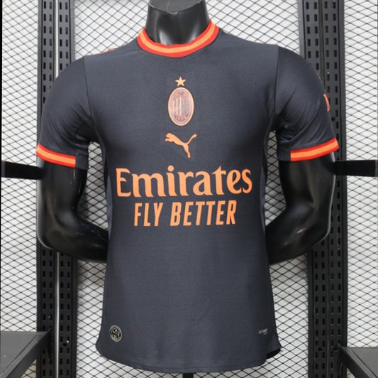 Player Version 26/27 AC Milan Away Navy Blue with Copper Orange Accents Shirt