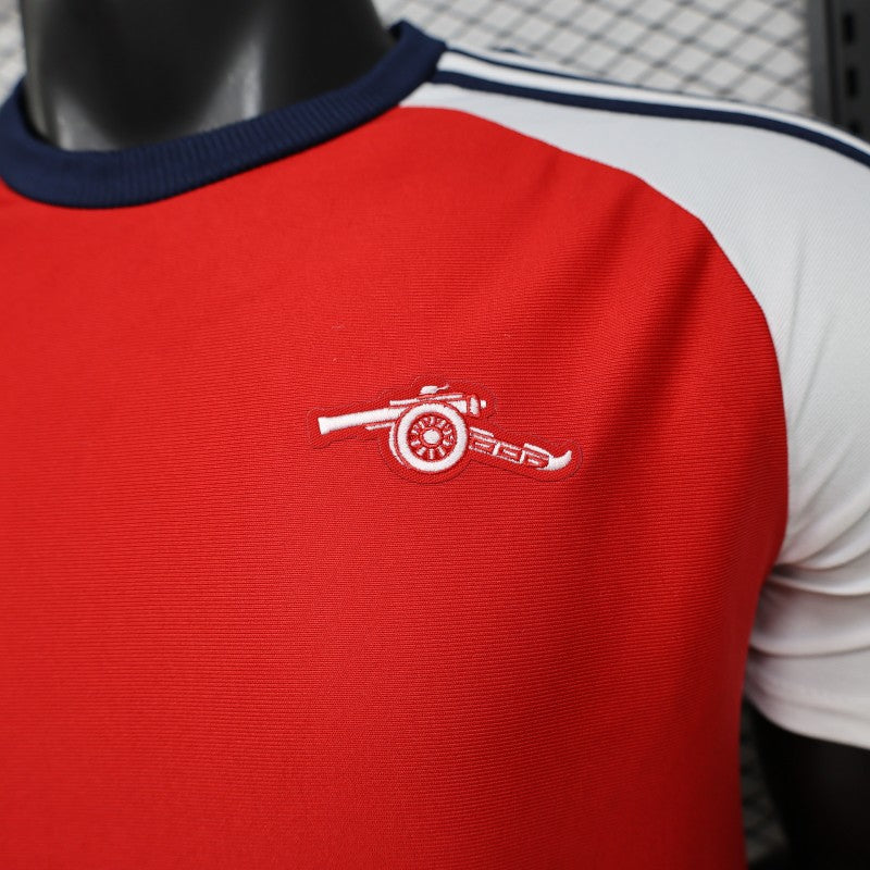 Player Version 2026  Arsenal x Adidas Originals Red with White Raglan Sleeve Home Shirt