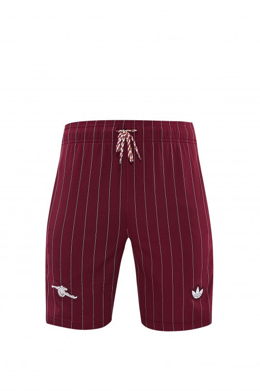 26/27  Arsenal  Maroon Pinstripe Short Sleeve+Soccer Shorts