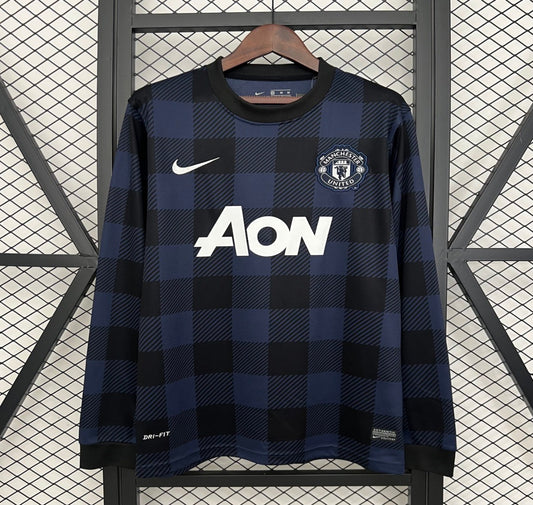 13/14 Retro Manchester United Long Sleeve Black Shirt