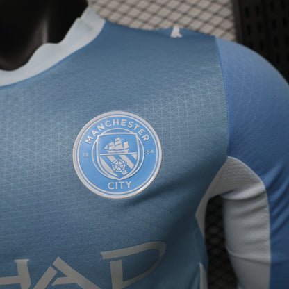 Player Version 26/27 Manchester City Sky Blue with White  Long Sleeve Shirt