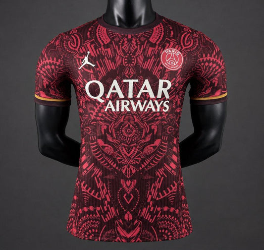 Player Version 26/27 Paris Saint-Germain Dark Red with Tribal Pattern Special Edition Shirt