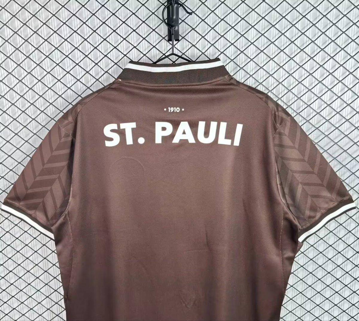 26/27 FC St. Pauli Brown with Chevron Pattern Home Shirt
