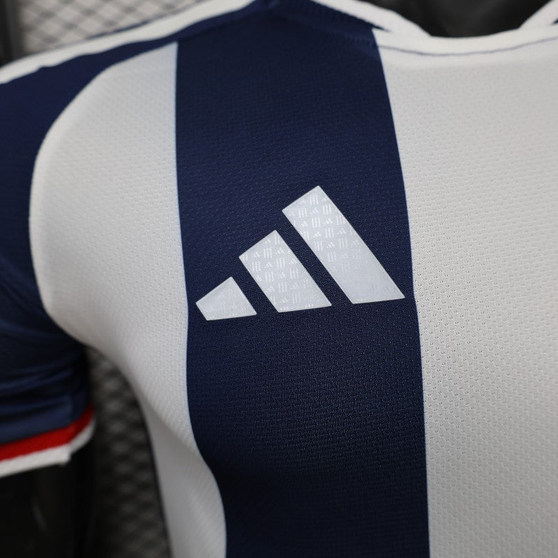 Player Version 2027 Scotland Away White/Navy Vertical Stripes Shirt