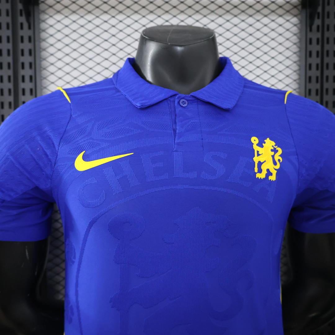 layer Version 26/27 Chelsea FC Royal Blue Polo Collar Home Shirt