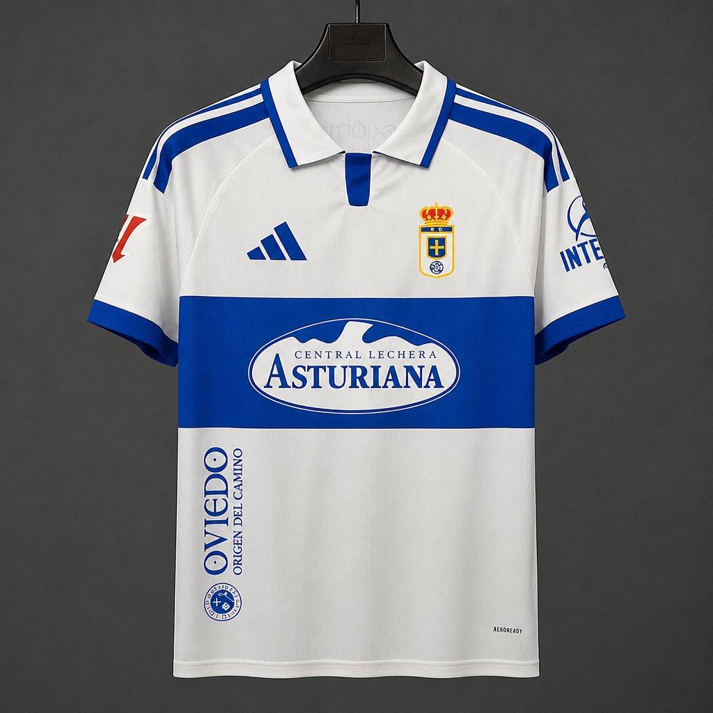 26/27 Real Oviedo Away White&Blue Shirt