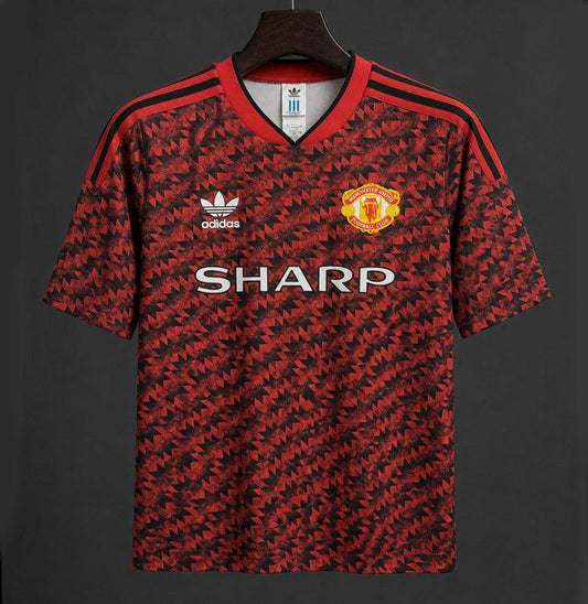 26/27 Manchester Untied 1990–92 Away Red/Black Remake Shirt