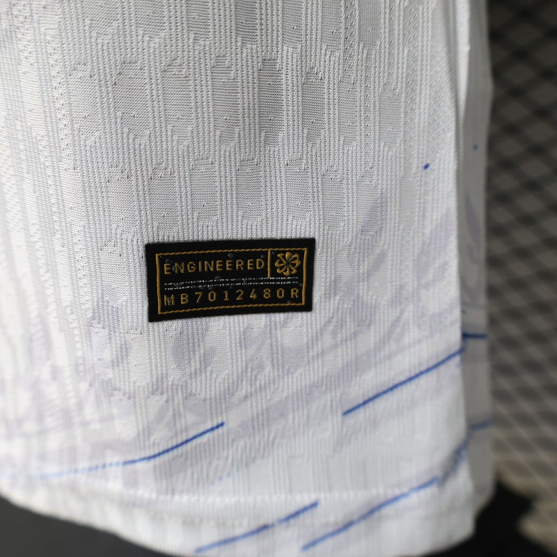 Player Version 2026 France Away White with Red & Blue Chevron Stripe Special Edition Shirt
